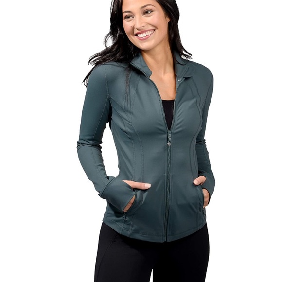 90 Degree By Reflex Jackets & Blazers - 90 Degree by Reflex Thumbhole Zip Front Jacket